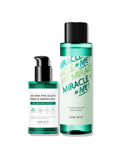 [DUO SET] SOME BY MI MIRACLE TONER 150ML + MIRACLE SERUM LIGHT 50ML